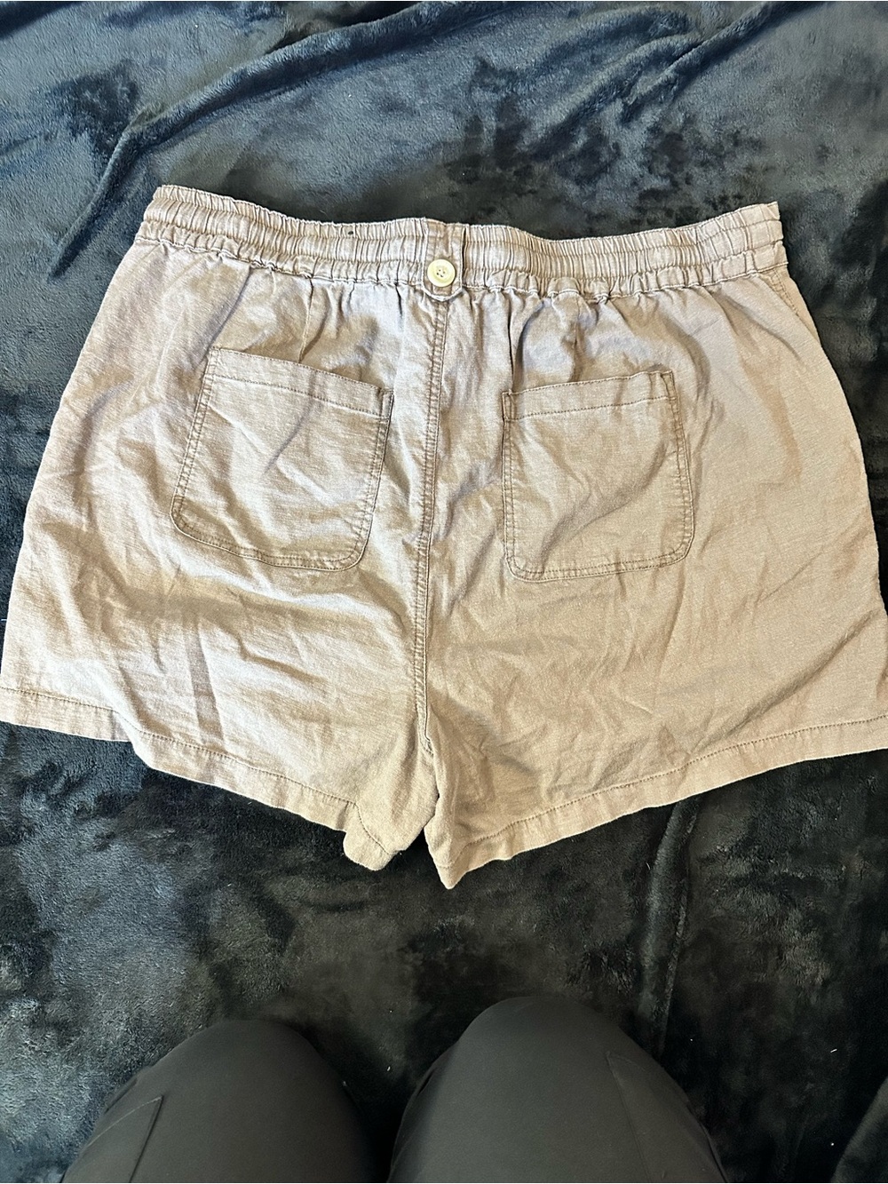 Torrid Taupe Linen Blend Drawstring Shorts Size 16 Relaxed Casual Summer - Picture 9 of 12